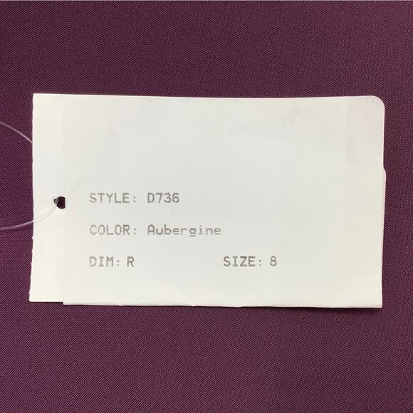 NEW! Alfred Sung Size 8 3/4 Sleeve Dress Purple Maxi Aubergine $229 msrp J2-19 - Picture 11 of 12